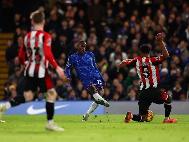 Nicolas Jackson of Chelsea during his side's match against Brentford, on December 15, 2024