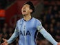 Tottenham Hotspur's Son Heung-min celebrates scoring on December 15, 2024