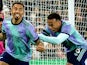 Arsenal's Gabriel Jesus and Gabriel Magalhaes celebrate on December 21, 2024