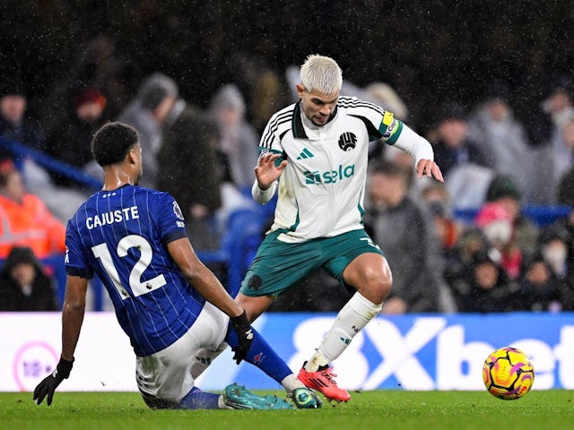 Bruno Guimaraes of Newcastle United during his side's match against Ipswich Town, on December 21, 2024