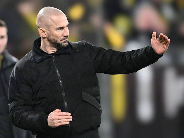 Manager Christian Ilzer of Hoffenheim during his side's match against Borussia Dortmund, on December 15, 2024