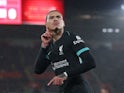 Darwin Nunez of Liverpool celebrates after scoring in the Carabao Cup against Southampton, on December 18, 2024