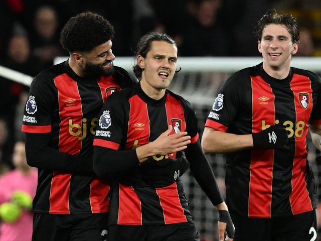 Turkish delight: Unal's stunning free-kick rescues Bournemouth