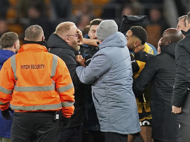 Wolverhampton Wanderers forward Matheus Cunha involved in Ipswich Town fracas in December 2024.