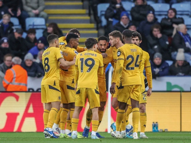 Wolverhampton Wanderers' Matheus Cunha celebrates scoring against Leicester City, on December 22, 2024