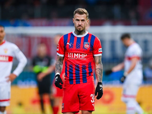 Niklas Dorsch of Heidenheim during his side's match against Stuttgart, on December 15, 2024