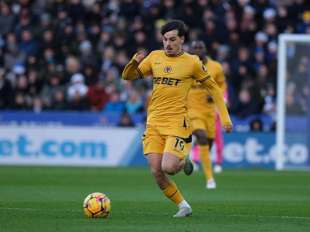 Rodrigo Gomes on Wolverhampton Wanderers during his side's match against Leicester City, on December 22, 2024