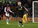 Sergio Aguero in action for Manchester City against Aston Villa on January 12, 2020