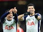 Tottenham Hotspur's Dominic Solanke celebrates scoring against Manchester United on December 19, 2024