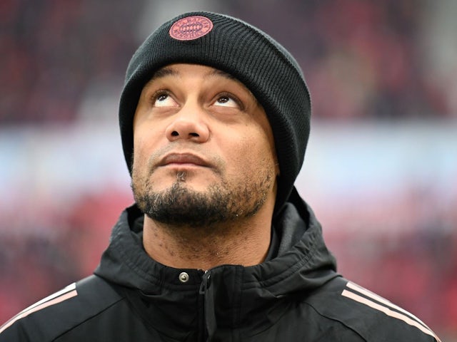 Manager of Bayern Munich Vincent Kompany during his side's match against Mainz 05, on December 14, 2024