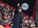 Bournemouth manager Andoni Iraola reacts during his side's match against Crystal Palace, on December 26, 2024