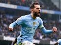 Manchester City's Bernardo Silva celebrates scoring on December 26, 2024