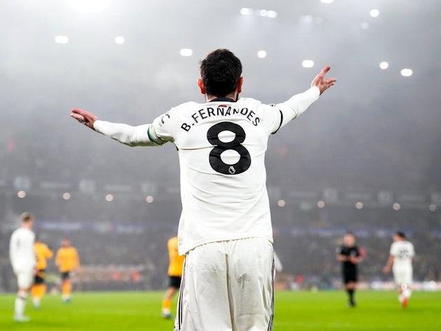 Bruno Fernandes during his side's match against Wolverhampton Wanderers, on December 26, 2024