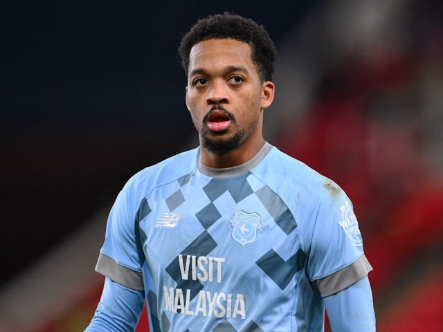 Chris Willock of Cardiff City during his side's Championship match against Stoke City, on December 14, 2024