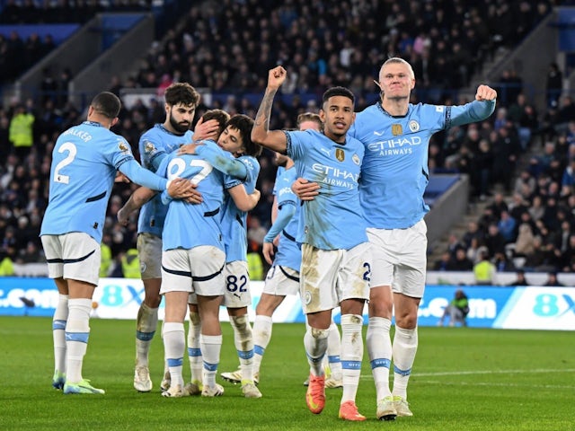 Guardiola's glee: Man City beat Leicester in Pep's 500th match to end 2024 on a high