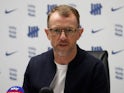 New Oxford United manager Gary Rowett in a press conference as Birmingham City boss, on May 4, 2024