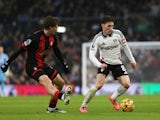 Harry Wilson of Fulham defended by Illya Zabarnyi of Bournemouth during their side's clash, on December 29, 2024