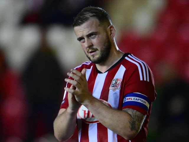 Pierce Sweeney of Exeter City after his side's loss against Barnsley on 14 December, 2024