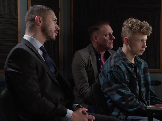 Adam, Sean and Dylan on Coronation Street on January 15, 2025