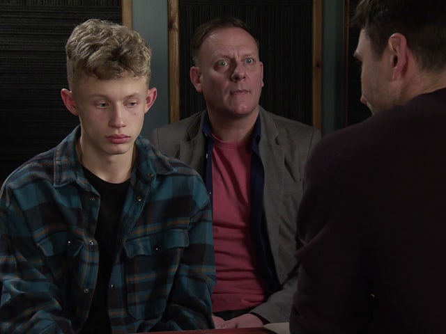 Dylan and Sean on Coronation Street on January 15, 2025