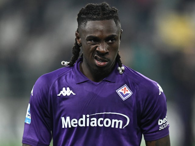 Moise Kean of Fiorentina on December 29, 2024