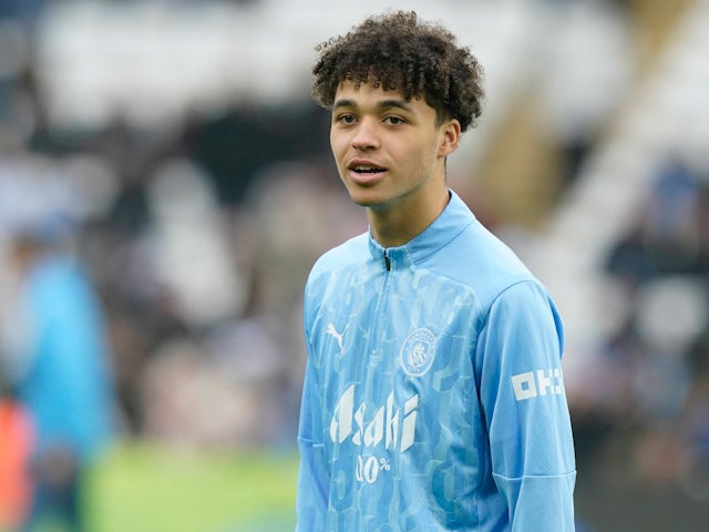 Manchester City's Max Alleyne pictured connected  December 26, 2024