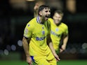 Gillingham defender Robbie McKenzie celebrates his goal against Bromley on December 4, 2024