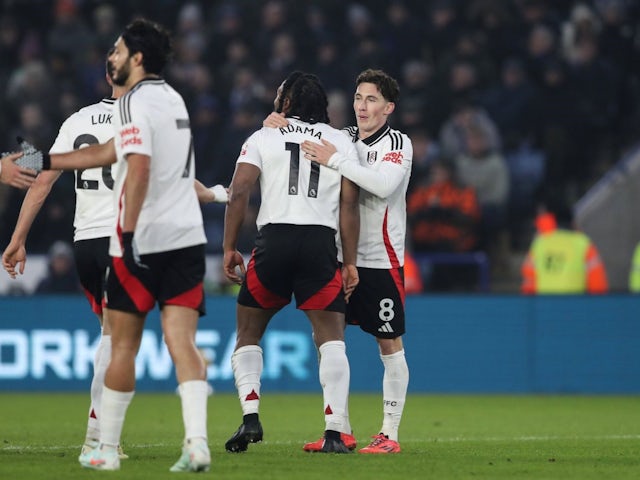 Adama Traore celebrates after scoring for Fulham on January 18, 2025