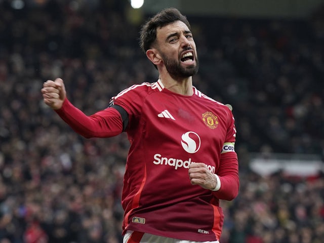 Manchester United's Bruno Fernandes on January 19, 2025