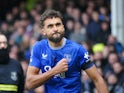 Dominic Calvert-Lewin celebrates scoring for Everton against Tottenham Hotspur on January 19, 2025