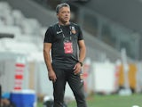 Trainer Murat Sahin of Besiktas during the UEFA Europa League elemnation first leg match between Besiktas (TUR) and Rio Ave (POR) at Vodafone Park Stadium n Istanbul , Turkey on September 24 , 2020.