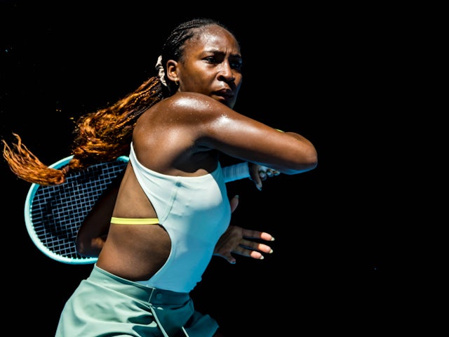 Coco Gauff in action at the Australian Open on January 13, 2025