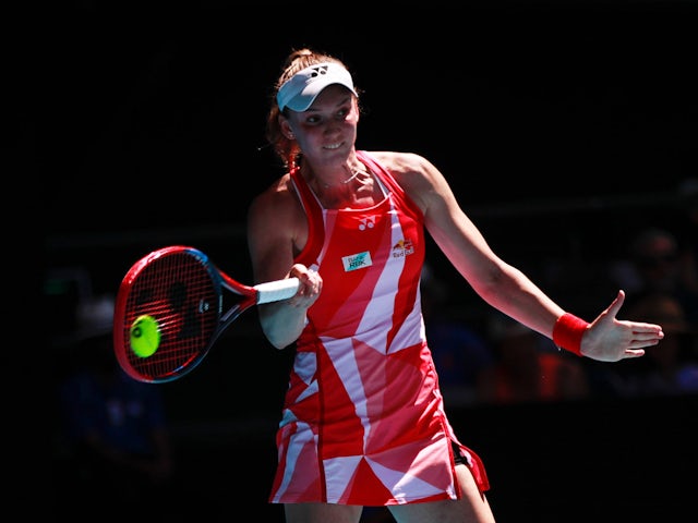 Elena Rybakina in action at the Australian Open on January 18, 2025