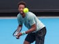 Gael Monfils in action at the Australian Open on January 16, 2025