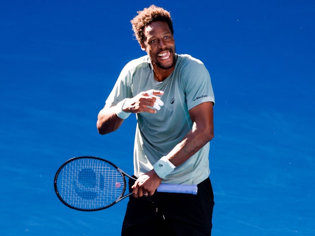 Gael Monfils reacts at the Australian Open on January 18, 2025