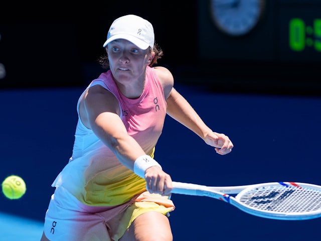 Iga Swiatek in action at the Australian Open on January 16, 2025