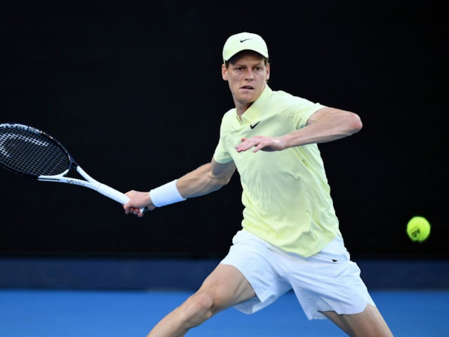 Jannik Sinner in action at the Australian Open on January 18, 2025