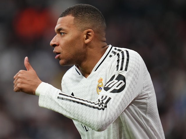 Real Madrid's Kylian Mbappe on January 19, 2025