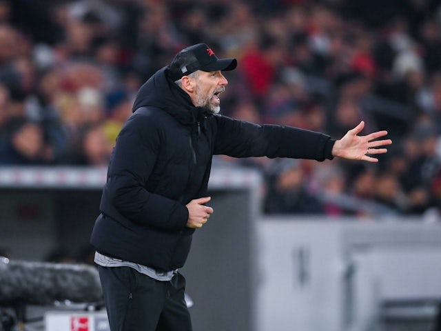 RB Leipzig manager Marco Rose during his side's match against Stuttgart and RB Leipzig, on January 15, 2025