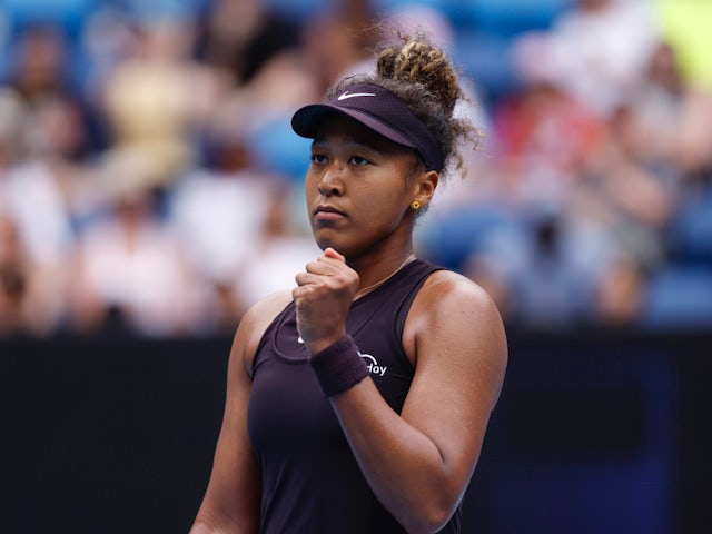 Naomi Osaka reacts at the Australian Open on January 15, 2025