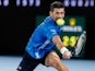 Novak Djokovic in action at the Australian Open on January 15, 2025