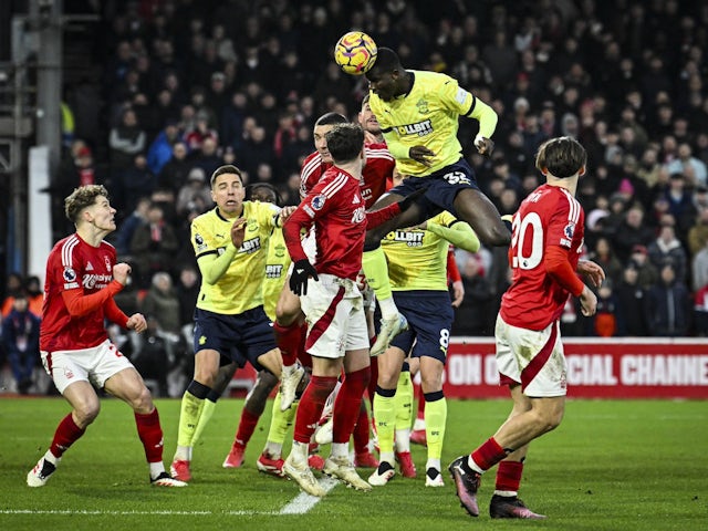 Paul Onuachu of Southampton scores against Nottingham Forest on January 19, 2025