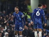 Chelsea's Reece James celebrates his goal on January 14, 2025