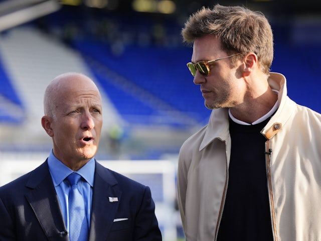 Birmingham City co-owners Tom Brady (right) and Tom Wagner (left) on September 16, 2024