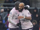 Brentford's Bryan Mbeumo and Yoane Wissa celebrate on January 26, 2025