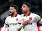 West Ham United's Emerson Palmieri and Lucas Paqueta celebrate on January 26, 2025