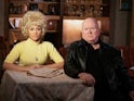 Jaime Winstone and Steve McFadden as Peggy and Phil Mitchell in EastEnders, 2025