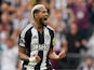 Newcastle United's Joelinton celebrates scoring against Southampton on August 17, 2024