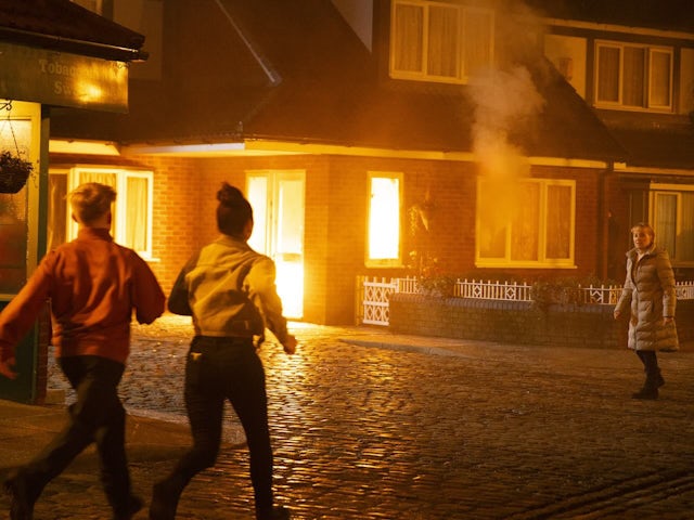 Coronation Street fire stunt February 2025