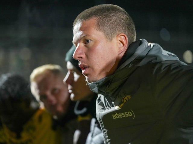 Borussia Dortmund's Mike Tullberg during Dortmund U19 against Sturm Graz U19, on November 5, 2024